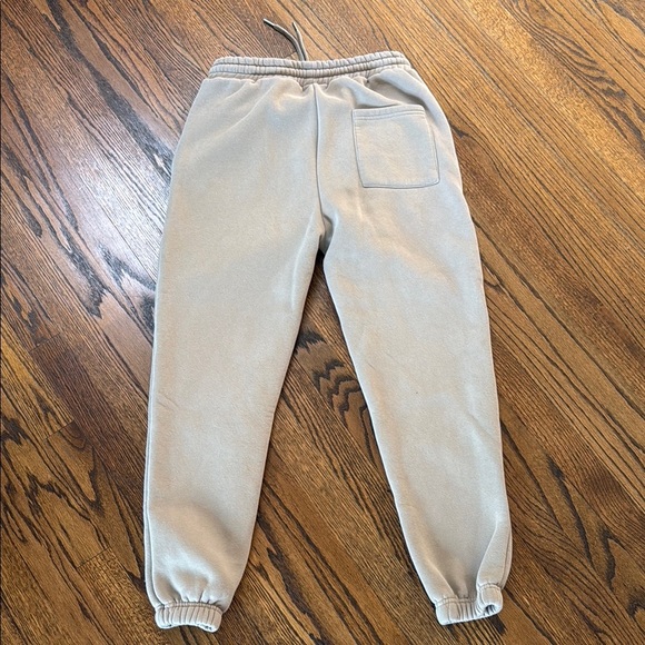 Lola Women's Medium Light Beige Embroider Joggers - Picture 4 of 4